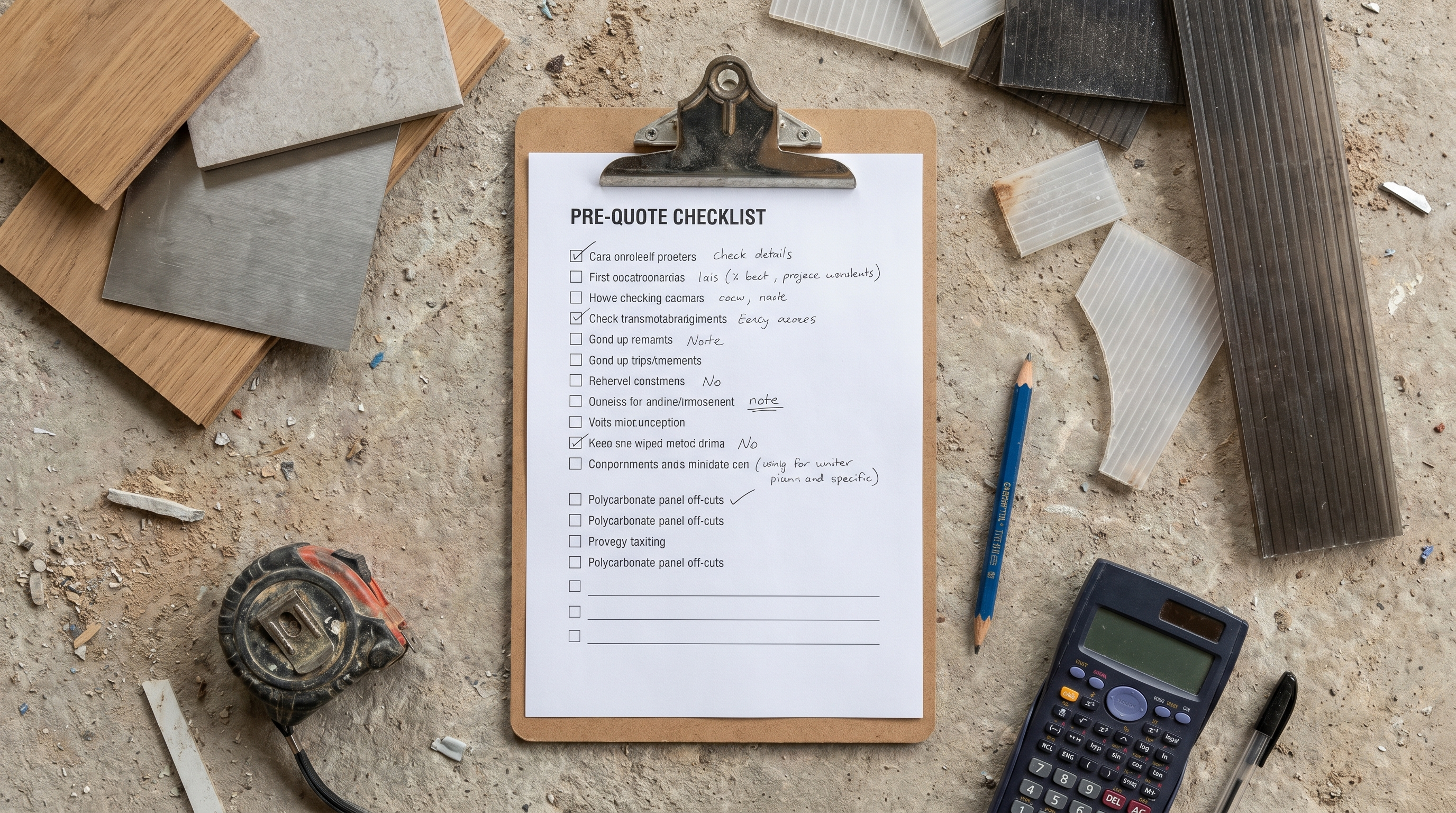 Polycarbonate Roofing Quotation Checklist for Contractors