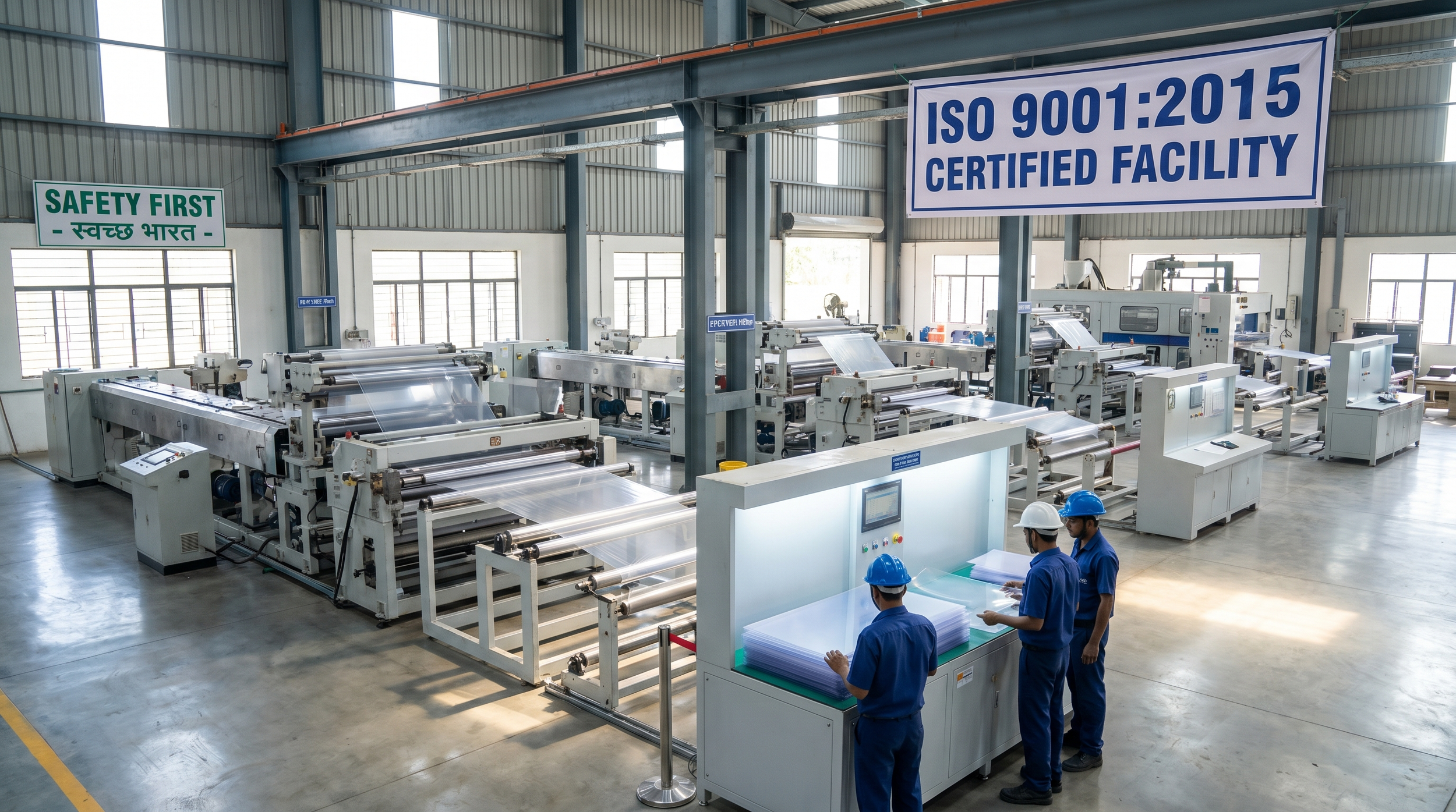 Coxwell polycarbonate manufacturing facility — ISO 9001 and ISO 14001 certified