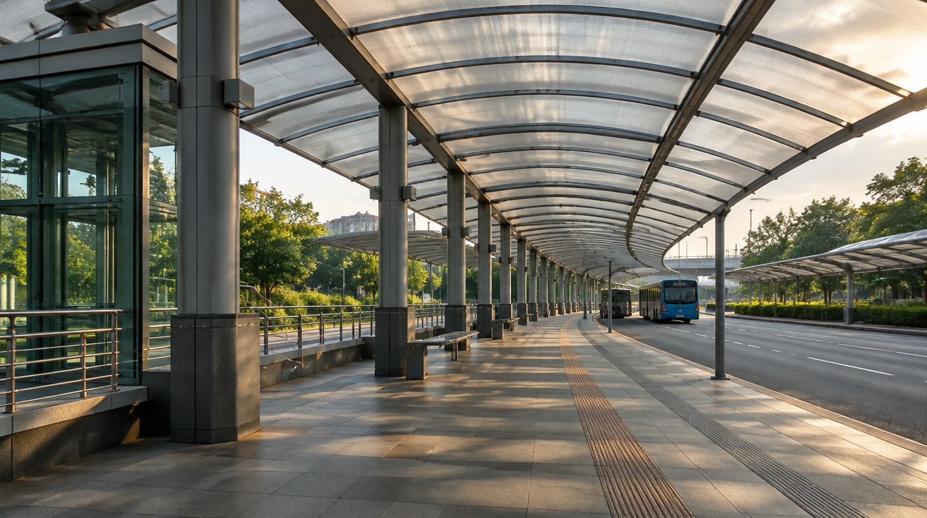 Polycarbonate Canopies for Bus Shelters and Metro Stations: A Specification Guide for India